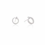 Sterling Silver CZ Nail Stud Earrings (ST-1645)