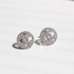 Sterling Silver Cḣanel Inspired Stud Earrings (ST-1646)