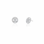 Sterling Silver Cḣanel Inspired Stud Earrings (ST-1646)