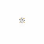 14K Yellow Gold 2mm CZ Stud Flat Screwback Single Pierce (GE-14-1046)