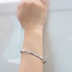 Sterling Silver Screw Pattern Bangle (IB-1107)