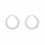 Sterling Silver Chunky Bamboo Hoops (HP-1103)