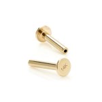 14K Yellow Gold 2mm CZ Stud Flat Screwback Single Pierce (GE-14-1046)