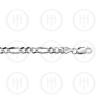 Silver Basic Chain Figaro 05 Rhodium Plated (FIG120-RH) 4.7mm