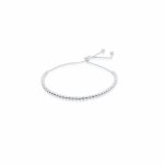 Sterling Silver Adjustable Beaded Box Chain Bracelet (BR-1425)