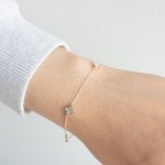 10K Yellow Gold MOP Clovers Bracelet (GB-10-1123)