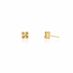 10K Yellow Gold Clover Stud Earrings (GE-10-1116)