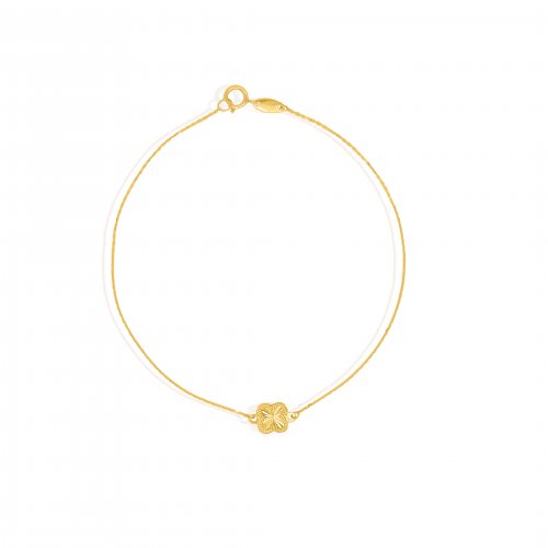 10K Yellow Gold Clover Bracelet (GB-10-1124)