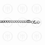 Silver Basic Chain Curb 07 Rhodium Plated (GD120-RH) 4.6mm