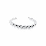 Sterling Silver Chunky Twisted Rope Open Bangle (IB-1104)