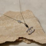 Sterling Silver Cḣanel Inspired Necklace (N-1572)