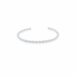 Sterling Silver Twisted Rope Open Bangle (IB-1105)