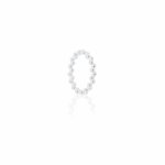 Sterling Silver Up and Down Beaded Eternity Ring (R-1641)