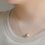 Sterling Silver Chunky 25mm Tear Drop Necklace (N-1569)