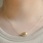 Sterling Silver Chunky 25mm Tear Drop Necklace (N-1569)