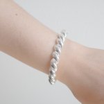 Sterling Silver Chunky Twisted Rope Open Bangle (IB-1104)