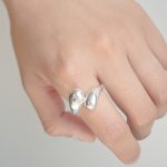 Sterling Silver Statement Dome Open Ring (R-1639)