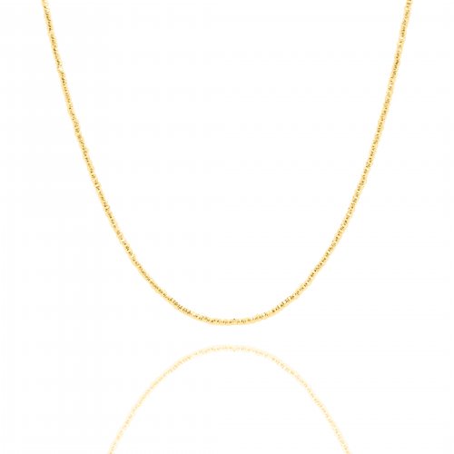 10K Yellow Gold Diamond Cut Ball Necklace 1.5mm (GC-10-1123)