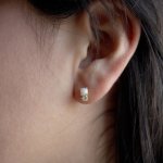 Sterling Silver CZ & Opal Stud Earrings (ST-1651)