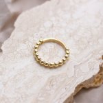 Sterling Silver Gold Vermeil Bubble Ring (R-1643)