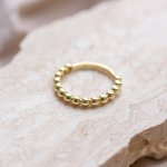 Sterling Silver Gold Vermeil Bubble Ring (R-1643)