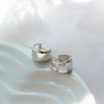 Sterling Silver Tapered Huggies Earrings (HUG-1137)