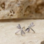 Sterling Silver Dragonfly Stud Earrings (ST-1654)