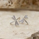 Sterling Silver Dragonfly Stud Earrings (ST-1654)