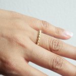 Sterling Silver Gold Vermeil Bubble Ring (R-1643)