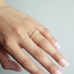 Sterling Silver Gold Vermeil Bubble Ring (R-1643)