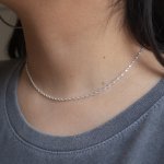 Sterling Silver Gold Plated Twisted Magic Choker (CH-1014)