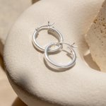 Sterling Silver Classic 18mm Hoops Earrings (HP-1106)