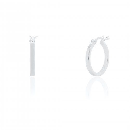 Sterling Silver Classic 18mm Hoops Earrings (HP-1106)