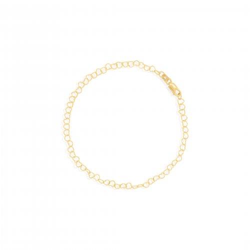 10K Yellow Gold Heart Bracelet 4mm (GB-10-1127)