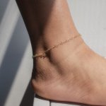 10K Yellow Gold Heart Anklet 4mm (G-ANK-10-1009)