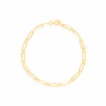 10K Yellow Gold Rectangle Links Bracelet (GB-10-1130)