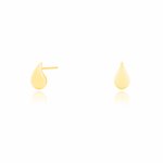 10K Yellow Gold Chunky 12mm Tear Drop Stud Earrings (GE-10-1118)