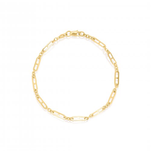 10K Yellow Gold Fancy Links Bracelet (GB-10-1131)