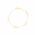 10K Yellow Gold Linked Hearts Bracelet (GB-10-1132)