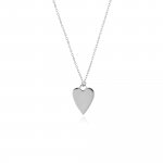 10K Yellow Gold Plain Elongated Heart Necklace (GC-10-1180)