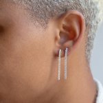 Sterling Silver CZ Tennis Earrings (ER-1374)