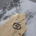 Sterling Silver Designer Inspired Guςςi Necklace (N-1582)