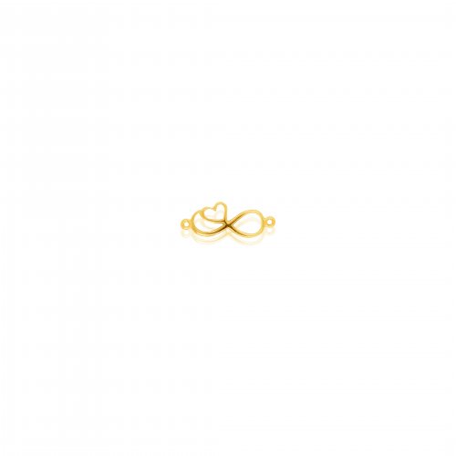 10K Yellow Gold Infinity Heart Permanent Jewellery Charm (PERM-C-0004)