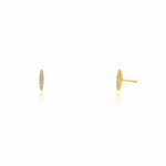 Sterling Silver CZ Elliptic Stud Earrings (ST-1666)