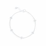 Sterling Silver Heart by the Yard Bracelet (BR-1432)