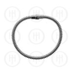Silver Magnetic Tri-Colour Rhodium Plated Bracelet (MB-1006-S)