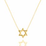 Sterling Silver Star of David Necklace (N-1584)