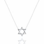 Sterling Silver Star of David Necklace (N-1584)