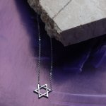 Sterling Silver Star of David Necklace (N-1584)