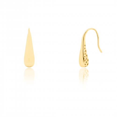 Sterling Silver Gold Vermeil Droplet Earrings (ER-1375)